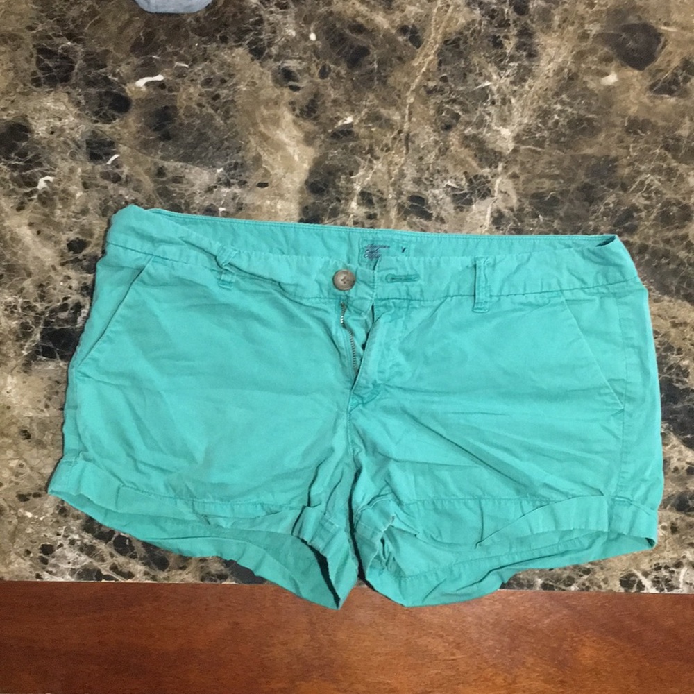 American Eagle teal shorts size 14